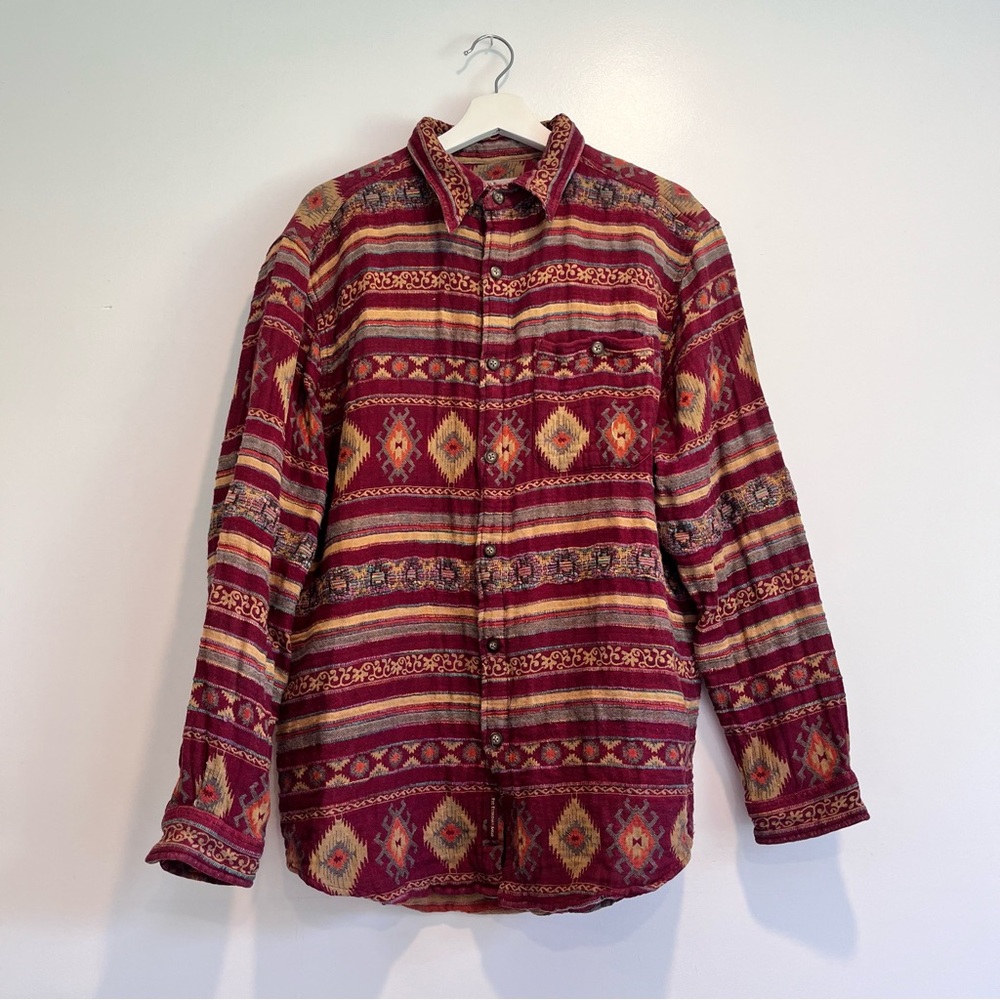 The Territory Ahead Southwest Western Aztec Long Sleeve Shirt Men’s Size Large